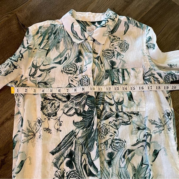 Core Life linen blouse hidden button front medium - Picture 8 of 11